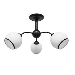 Stropní svítidlo Marinen moderní skleněné černé 3bodové do obýváku a ložnice