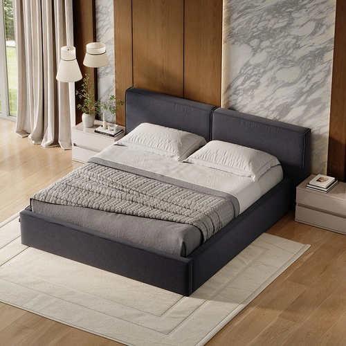 Čalouněná postel Britney 160x200 šedá s úložným prostorem moderní do ložnice