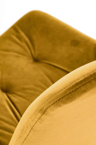 Otočená moderní jídelní židle Veroniq Intesi sametová hořčicová