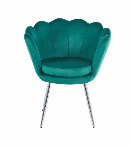 Židle shell Fiona VIC zelené/stříbrné nohy