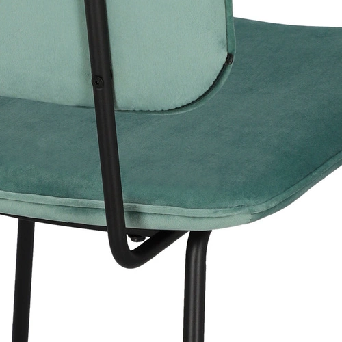 Čalouněná židle Adele Intesi sametová na lyžinách šedá moderní do jídelny a obýváku