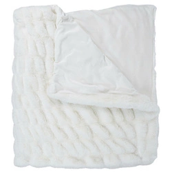 Fleecová deka Furry Luxury bílá hřejivá a nadýchaná na postel nebo pohovku 140x200 cm