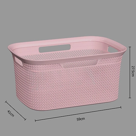 Koš na prádlo Scandi 45l růžový
