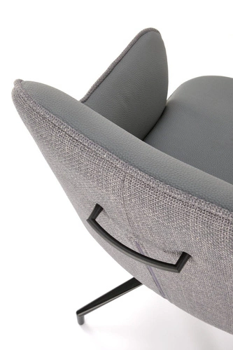 Otočná čalouněná židle Connery Intesi šedá s područkami do jídelny a obýváku