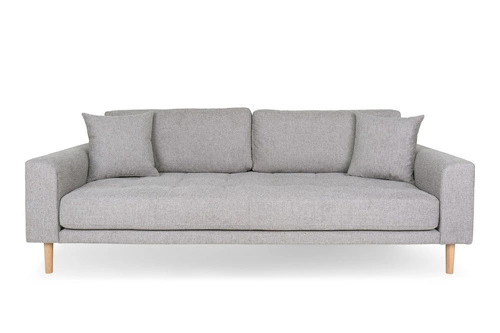 Pohovka Lido 3 světle šedá/přírodní nohy