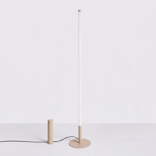 TRANG moderní LED stojací lampa do obývacího pokoje taupe 4000K