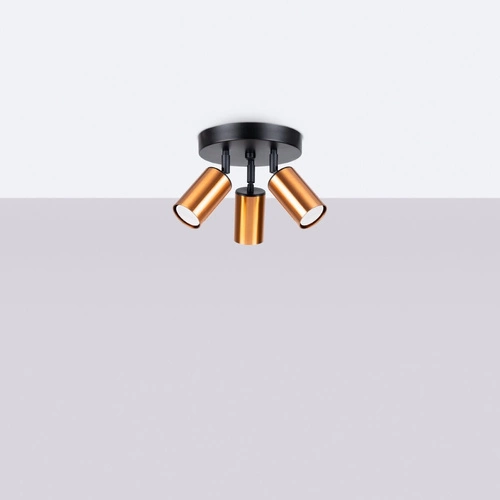 Stropní svítidlo WINX 3P černá měď moderní ocelové do obýváku a ložnice SOLLUX