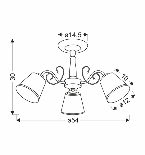 Moderní stropní lampa Losanna 3bodová skleněná do obýváku a ložnice bílá