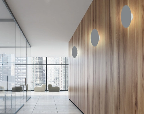 Moderní nástěnné LED svítidlo Holar 25 cm šedé kovové do obývacího pokoje a ložnice Ledea