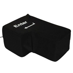 Intesi velké antistresové tlačítko Enter USB do kanceláře, měkký počítačový gadget černý