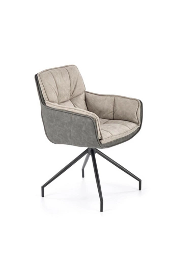 Otočná židle Rolan Intesi čalouněná šedá s područkami do kanceláře a obývacího pokoje