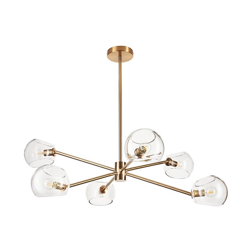 Závěsné svítidlo COSMIC-6 zlatá koule 75 cm do obýváku a jídelny Step into Design