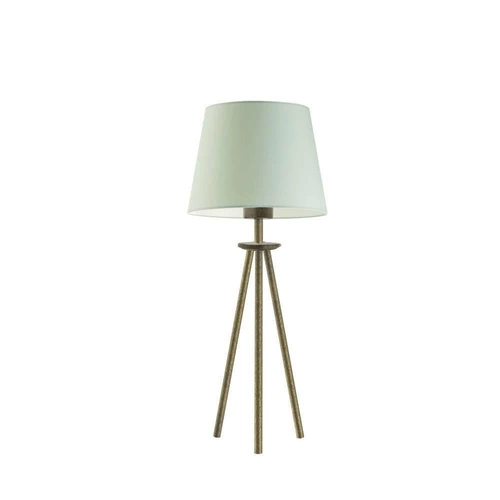 Noční lampička BERGEN s mátovým stínidlem a starozlatým podstavcem do ložnice nebo obýváku