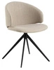Otočená čalouněná jídelní židle Ella Actona béžová s područkami moderní