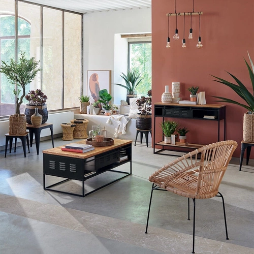 Jake industriální dřevěné závěsné svítidlo 5 světel s nastavitelnou výškou do obývacího pokoje a kuchyně Atmosphera