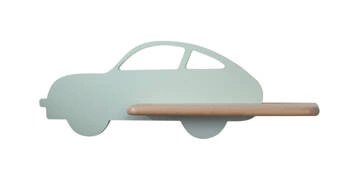 Dětské nástěnné LED svítidlo Car, mátové, dřevěné, klasický dekorativní, 43 cm CANDELLUX