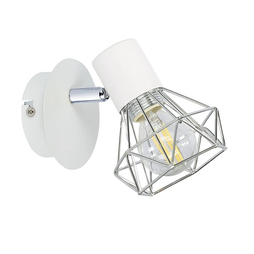 Nástěnné svítidlo Verve 1x40W E14 bílé stínidlo chrom