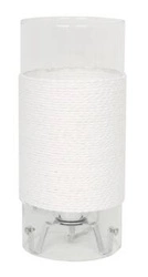 Stolní lampa Wring 1x60W E27 chrom taransparent / bílá