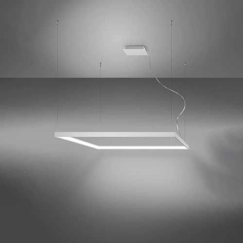 LED lustr Nelya L bílý moderní do obýváku 110 cm industriální Thoro