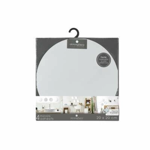 Sada 4 samolepicích kulatých zrcadel 20x20 cm do předsíně 5five simply smart