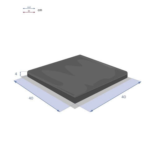 Zahradní poduška na židli Korai 40x40 cm vínová s páskem moderní Hesperide