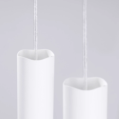 Moderní bílý závěsný lustr LIRO 3P do obýváku a kuchyně kovový 3bodový