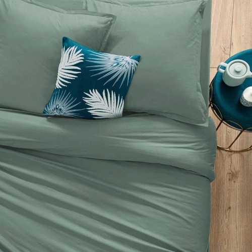 Povlak na polštář 63 x 63 cm bavlna zelená