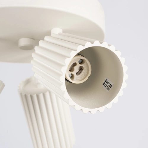 Stropní svítidlo KARBON 3P béžové moderní hliníkové do obýváku a ložnice s nastavitelným stínidlem