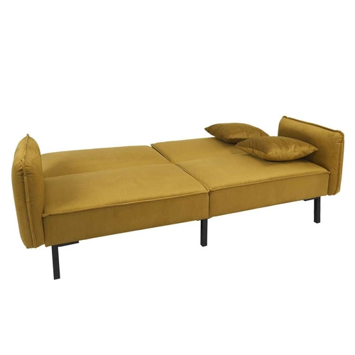 Rozkládací pohovka Giulia žlutá s funkcí spaní do obýváku, skandinávská, kompaktní Intesi