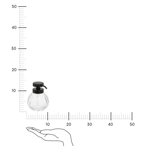 Skleněný dávkovač mýdla průhledný 5five simply smart do koupelny a kuchyně 200 ml