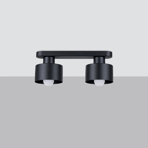 Stropní svítidlo SAVAR 2 černé moderní kovové do kuchyně a obýváku SOLLUX LIGHTING