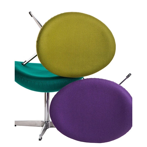 Čalouněný taburet Jajo D2.DESIGN tmavě zelený kašmír otočný do obýváku inspirovaný Egg