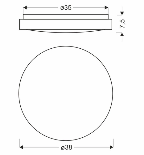 LED stropní svítidlo kulaté Aflo 38 cm moderní dřevěný efekt do obýváku a ložnice CANDELLUX