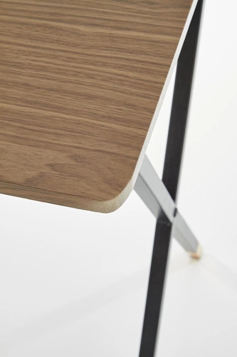 Moderní pracovní stůl Indira ořech černý 90 cm industriální Intesi do kanceláře nebo pracovny