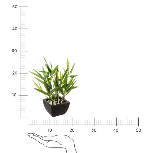 Umělý bambus Atmosphera v moderním květináči 27,5 cm zelený do obýváku nebo kanceláře