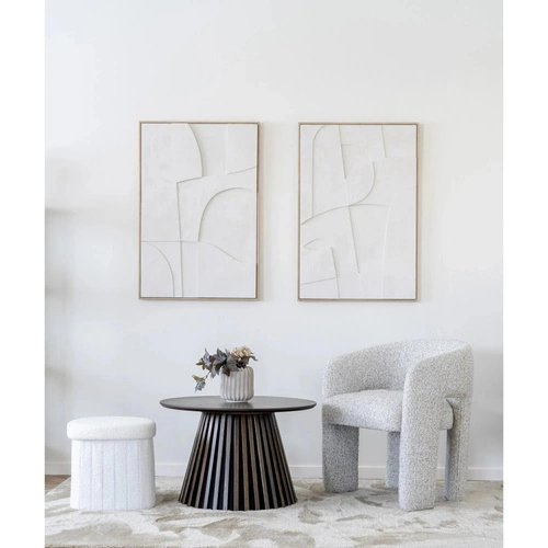 Jídelní židle Monroe Intesi čalouněná bouclé béžová s područkami skandinávský styl