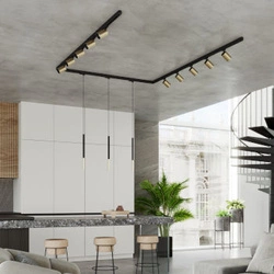 Stropní/závěsné svítidlo, 13 bodů, 3fázový kolejnicový systém, TIVA/MOZICA