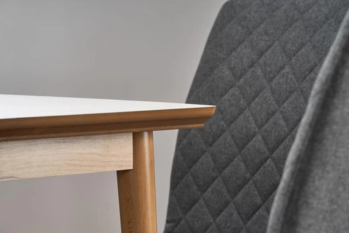 Rozkládací jídelní stůl Terra bílý mat dub moderní loft 90-190x80 cm Intesi