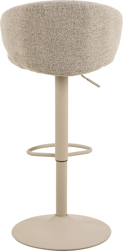 Barová židle Ella béžová moderní čalouněná s opěrkou a područkami, výškově nastavitelná do kuchyně Actona