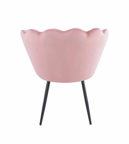 Židle shell Fiona VIC světle růžová/černé nohy