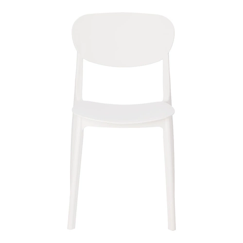 Bílá jídelní a zahradní židle z polypropylenu, snadno čistitelná, stohovatelná 5five