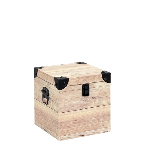 Sada 3 krabic na skladování s dřevěným efektem