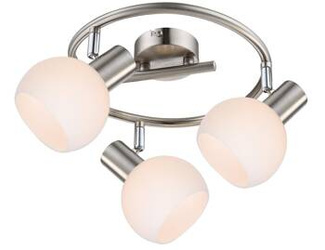 Spirálová stropní lampa Mauro 3x4W E14 LED rgb saténový nikl s dálkovým ovládáním