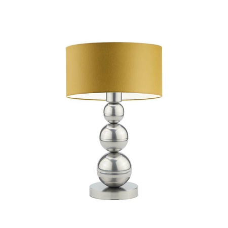 Stolní lampa Honolulu stínidlo hořčicové stojan stříbrný