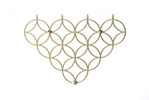 Nástěnný věšák Holo S Gold moderní zlatý kovový do předsíně POLYHEDRA