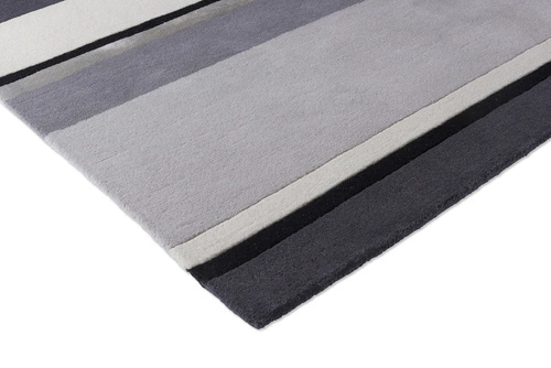 Moderní vlněný koberec Eaton 200x280 cm šedý geometrický do obývacího pokoje Laura Ashley