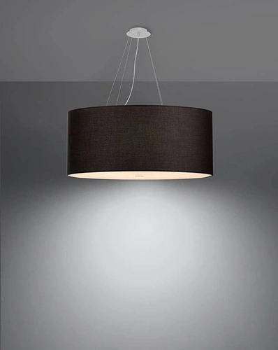 Moderní lustr OTTO 70 černý stropní svítidlo do obýváku a jídelny 6 světel