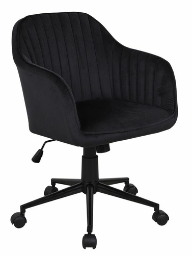 Otočná křesla Campo VIC černý samet do kanceláře a studentského pokoje s nastavitelnou výškou