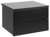 Závěsný noční stolek Avignon Actona, černý, 2 zásuvky, moderní loftový styl, šířka 37 cm
