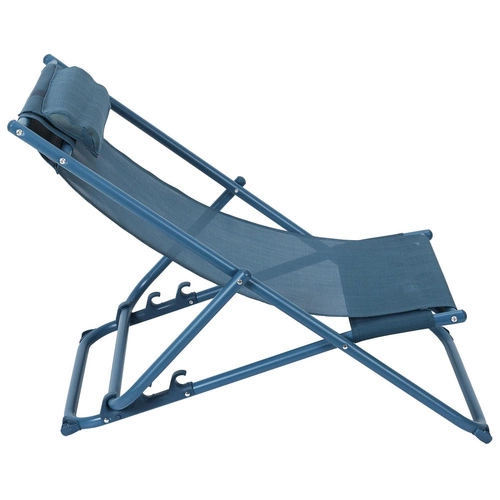 Zahradní lehátko Canard skládací s nastavitelným opěradlem modré moderní na terasu Ventos